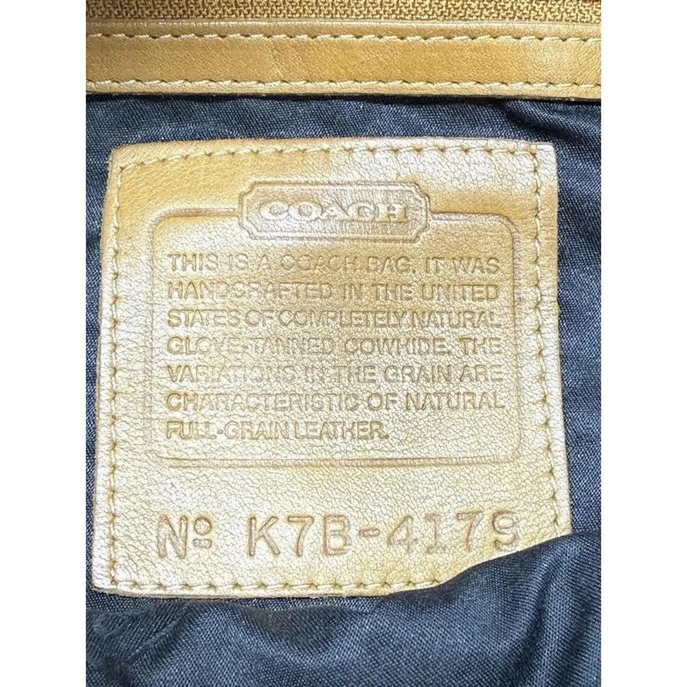 Vintage Coach K7B - 4179 Flatiron Flap Shopper / Sling Bag Tan Leather 1997-98